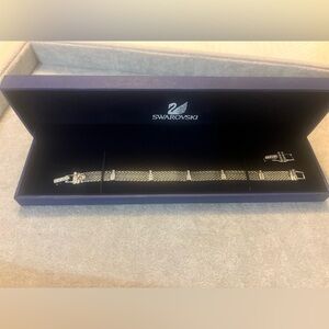 Swarovski Silver Mesh Bracelet with Crystal Details